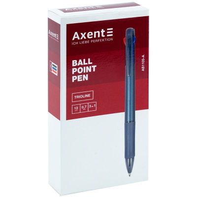Ручка кулькова автоматична TrioLine, 3-в-1 Axent AB1105-A