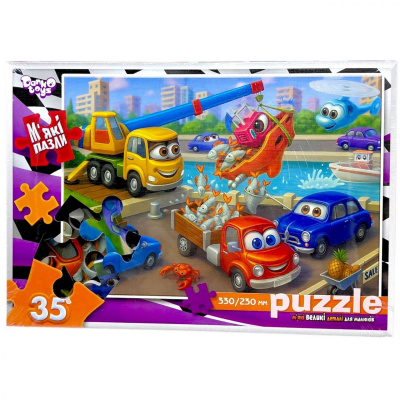 МʼЯКІ ПАЗЛИ 35 ЕЛЕМЕНТІВ (МАШИНИ РИБАКІ) Dankotoys S35-11-01,02,03,04...16