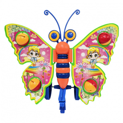 Дитяча каталка на паличці Метелик 305 махає крилами  Рожевий