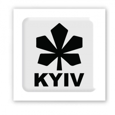 3D стікер Kyiv white (ціна за 1 шт) Tattooshka SX-124