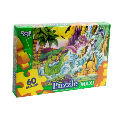 Пазли Maxi Динозаври, 60 елементів Dankotoys Mx60-08-02