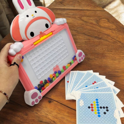 Магнітна мозаїка Sanrio магнітна дошка, стилус, картки з завданнями MIC W6513