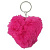 Брелок Серце хутряне, малинове MIC BR1822