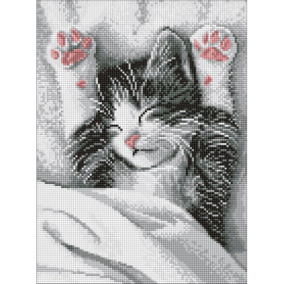 Алмазна мозаїка "Муркотливий ранок" ©art_selena_ua AMO20204, 30х40 см