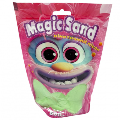 Креативна творчість "Кінетичний пісок Magic sand" 39403-2 зелений 500 грам
