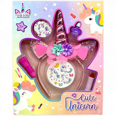 Набір прикрас з косметикою Cute Unicorn (рожевий) MIC AA-2611/AA-2612