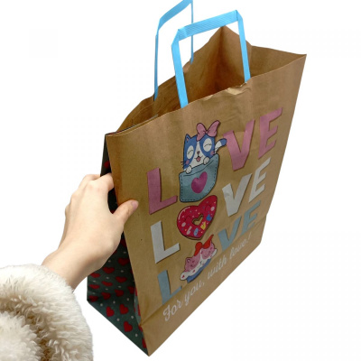 Пакет паперовий з ручками бурий 32х15х38 Bourgeois 323815-33