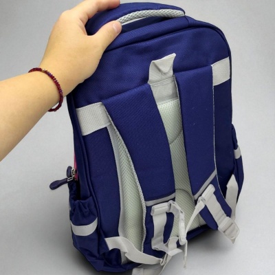 Рюкзак шкільний, розмір: 31х16х40 см (1 відділення, розділювач, 2 передні кишені, 2 бічні кишені, нагрудний ремінь) рожевий MIC C72828