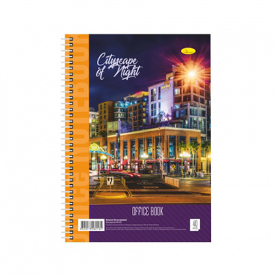 Блокнот для записів Б-Л4-40-3, 40 аркушів, клітина, пружина збоку