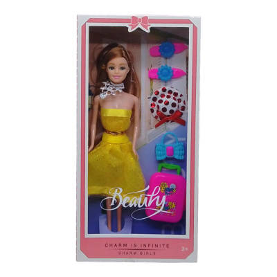 Лялька з аксесуарами Beauty, жовта MIC ZR-562AB