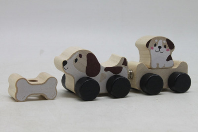 Дерев’яна іграшка Кмітливі цуценята Cubika 15443