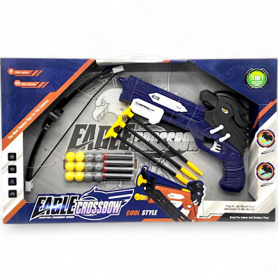 Арбалет Eagle Crossbow 3 в 1 - стріли, поролонові патрони та кульки (синій) MIC SP949-14