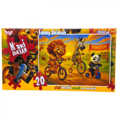МʼЯКІ ПАЗЛИ 20 ЕЛЕМЕНТІВ (ВЕЛОГОНКА) Dankotoys S20-10-01,02,03,04...16