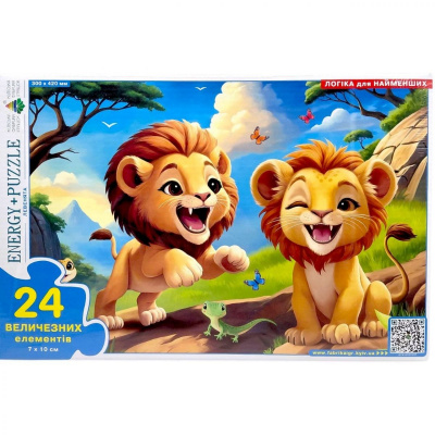 Гра-пазл 24 елементи Левенята Київська фабрика іграшок 88441