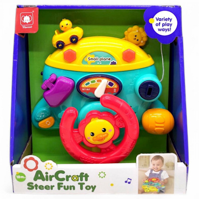 Інтерактивна іграшка Кермо дитяче - Літак (бірюзовий) YANUO 840