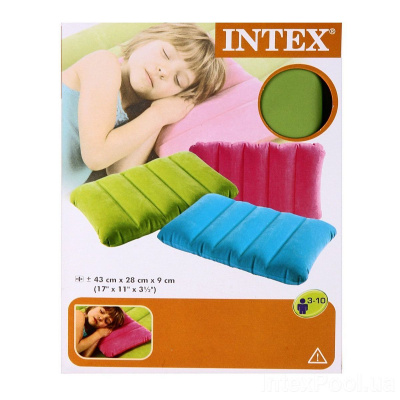 Подушка надувна (блакитна) Intex 68676