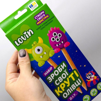 Зроби свої круті олівці TM Lovin Набір для творчості з повітряним пластиліном (МОНСТРИ) Lovin 7000247