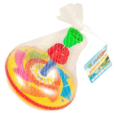 Дитяча іграшка Дзига заводна 850 в сітці, висота 13 см Жовтий