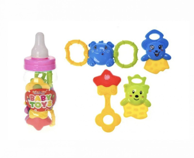 Набір брязкалець в колбі 26,5x10x10 см YG Toys (рожевий) huan le xing toys 997-63A