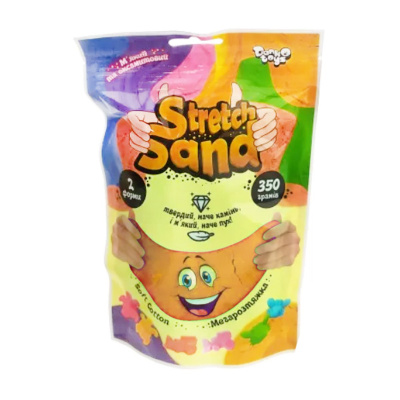 Кінетичний пісок Stretch Sand укр 350 г помаранчевий Dankotoys STS-04-02U