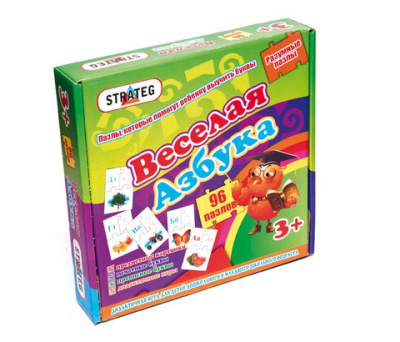 Розвиваюча гра-пазли Весела абетка Strateg 518
