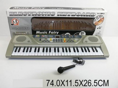 Детское пианино-синтезатор, USB, 54 клавиши MIC MQ-806USB