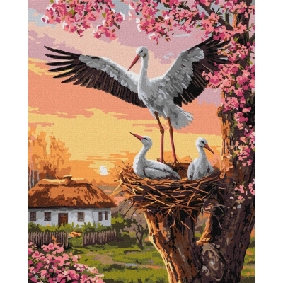 Картина за номерами "Родина лелек" ©art_selena_ua KHO6964, 40х50 см