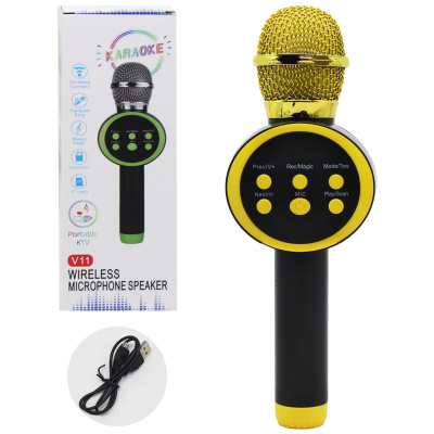 Мікрофон бездротовий Wireless Microphone, жовтий MIC C60083