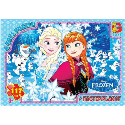 Пазли Frozen, 117 елементів + плакат Gtoys FR043
