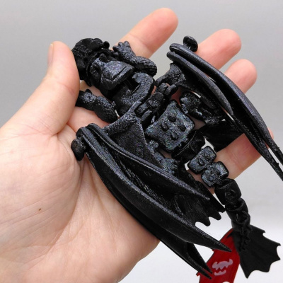 Ігрова фігурка Як приборкати дракона. Нічна лють. Беззубик 3d друк (18х17х5 см) MIC BTS0001