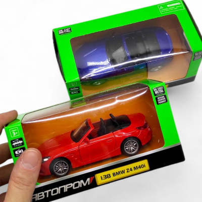 Машинка металева АВТОПРОМ. 1:38 BMW Z4 M40i (ЧЕРВОНА) Автопром 4354-1