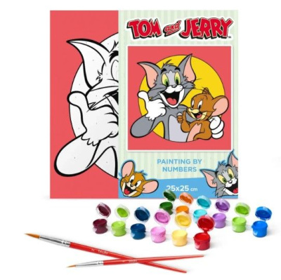 Картина по номерах для дітей Tom and Jerry: Разом веселіше 25х25 см Ідейка KHO1370