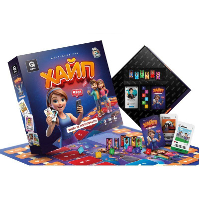 Настільна гра Хайп. Битва за популярність, укр qbee QB701-007