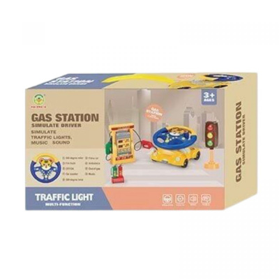 Ігровий набір «Кермо тигреня» з заправною станцією та світлофором Kai Che Ia 2192E-47-91708