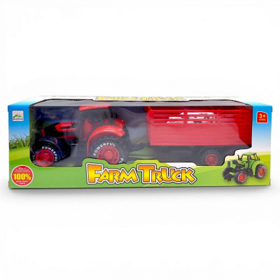 Трактор інерційний з причіпом, в коробці р.44,5x12x14,5 см YG Toys 3368-82N
