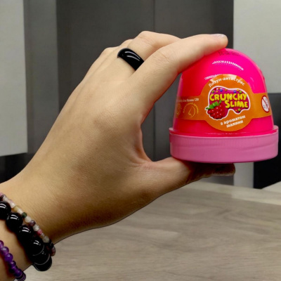Лизун-антистрес Crunchy Slime: Малина 120 г Окто 80085