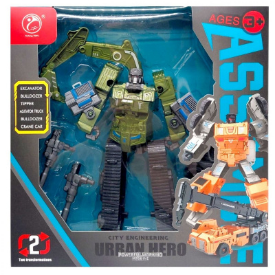 Робот Urban Hero будтехніка (ЗЕЛЕНИЙ) YuTeng TOYS 908-2B1/2/3/4/5/6