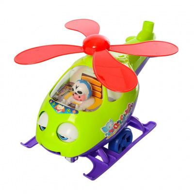 Дитяча каталка на палиці "Вертоліт" 0302(Green) зелена