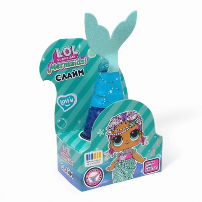 Слайм Lovin  L.O.L. Surprise! Русалка Блакитна , 250 мл Окто LOL80196