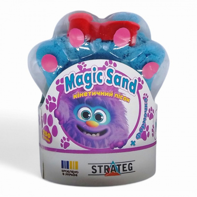 Кінетичний пісок Magic Sand. Лапка, 250 г (блакитний) Strateg 39407