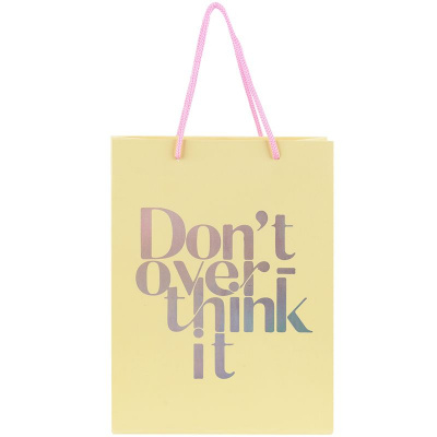 Пакет паперовий подарунковий, 18х24см, Don't overthink it Axent 8501-30-A