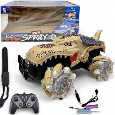 Машинка на радіокеруванні Динозавр, світло, пар (бежевий) ZJ TOYS ZJ238-51A