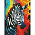 Алмазна мозаїка Райдужна зебра 30х40 см Ідейка AMO7864
