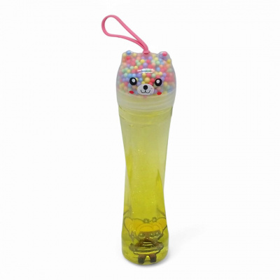Слайм-лизун Котик з фігуркою та кульками (жовтий) MIC MS-24-8-1079