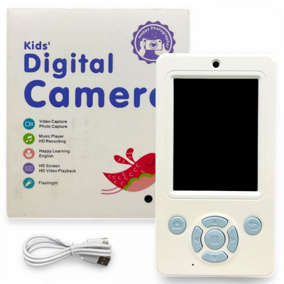 Фотоапарат дитячий - фронтальна камера, фото, відео, диктофон, спалах, таймер, ігри (блакитний) MIC C68257