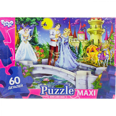 Пазли максі (60 ел) Мультяшки: Попелюшка Dankotoys Mx60-10-01,02,03,04...16