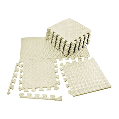 Татамі мат EasyFit 8 шт (30х30х1 см) хвіст ластівки (білий) EasyFit EF-1950-30-W
