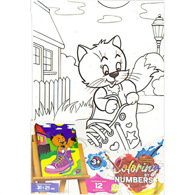 Картина по номерах дитяча Кошенятко 21х31 см Dankotoys CBN-02-01,02,03,04...10