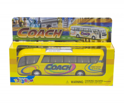 Інерційний автобус Coach (жовтий) Kinsmart KS7101W