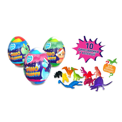 Повітряний пластилін у яйці Fluffy Dino Winter, 140 мл Окто 81005